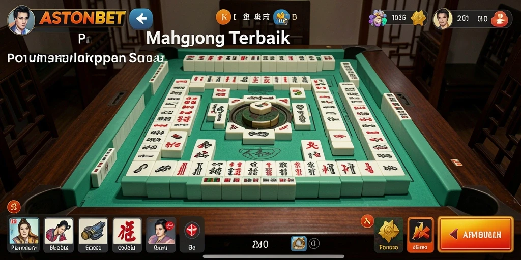 Screenshot permainan ASTONBET yang menunjukkan aksi seru dalam Mahjong.