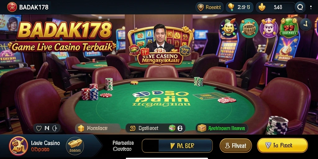 Tampilan menarik dari gameplay Live Casino BADAK178 yang mengasyikkan.