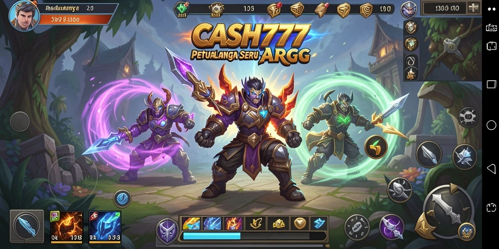 Tampilan screenshot utama CASH777 yang menampilkan aksi dan pertarungan seru dalam gameplay ARPG.