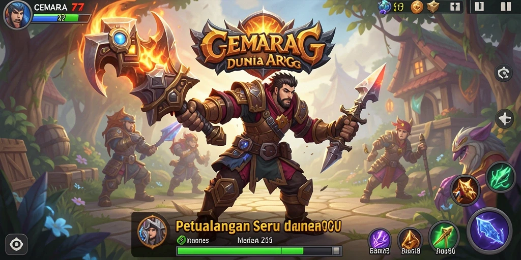 Tangkapan layar dari aksi seru gameplay CEMARA77.