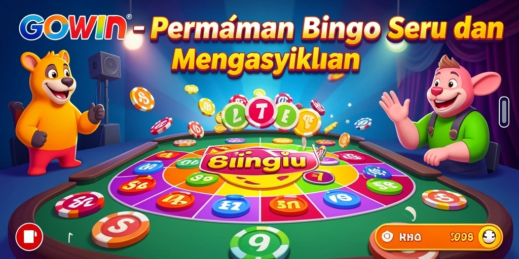 Tampilan GOWIN yang menampilkan permainan Bingo yang seru dan interaktif.