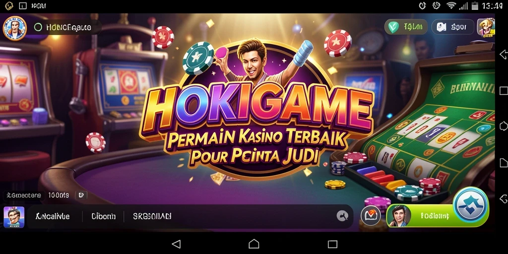 Tampilan gameplay HOKIGAME dengan berbagai pilihan permainan kasino.