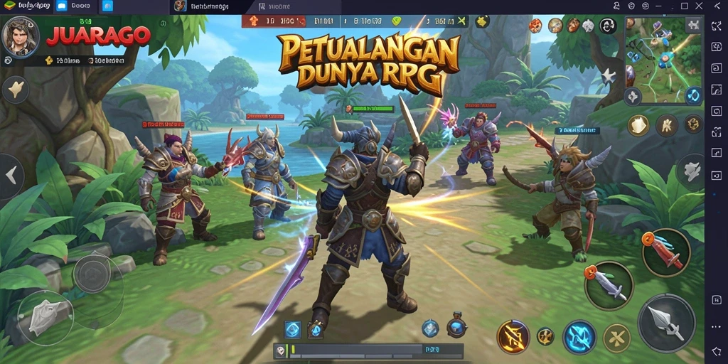 Gameplay JUARAGO yang mendebarkan dan penuh aksi.