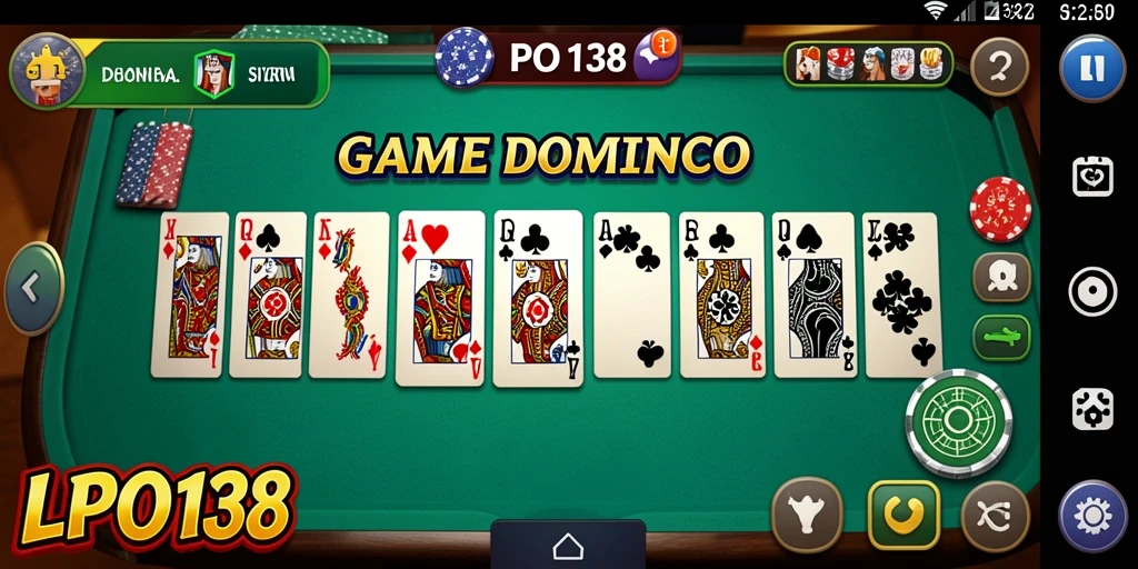 Tampilan menarik dari gameplay domino di LPO138.
