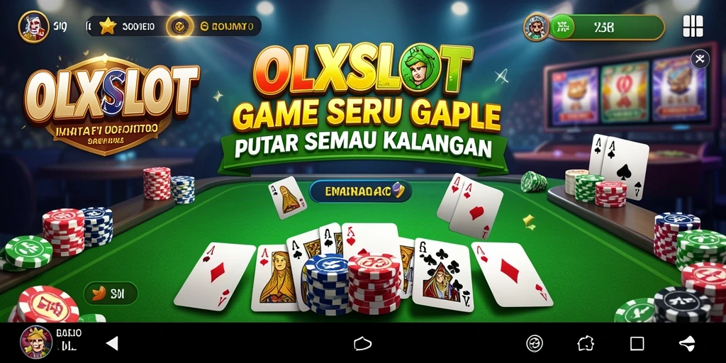 Tampilan gameplay seru dari OLXSLOT dengan suasana Gaple.