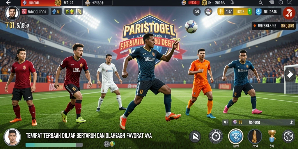 Tampilan antarmuka utama PARISTOGEL saat bertaruh olahraga.