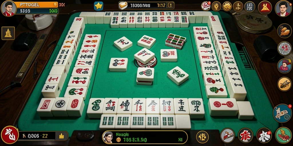 Screenshot gameplay PTTOGEL menampilkan pengalaman Mahjong yang mendebarkan.