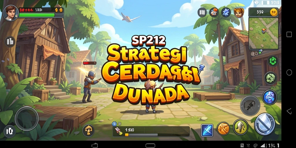 Screenshot utama SP212 menampilkan pertempuran strategi yang mendebarkan.
